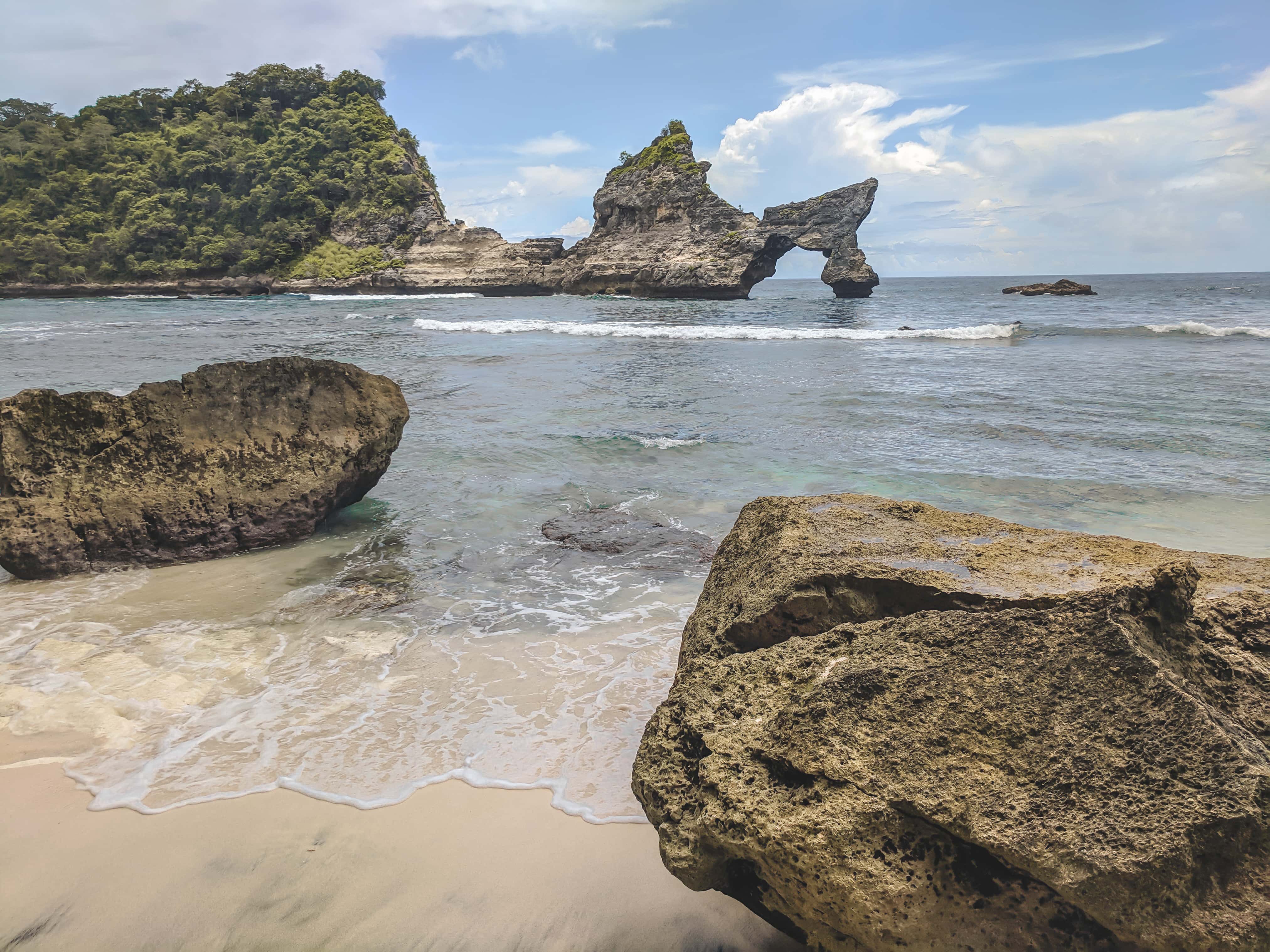 Hidden beach in Bali. Atuh beach on Nusa Penida