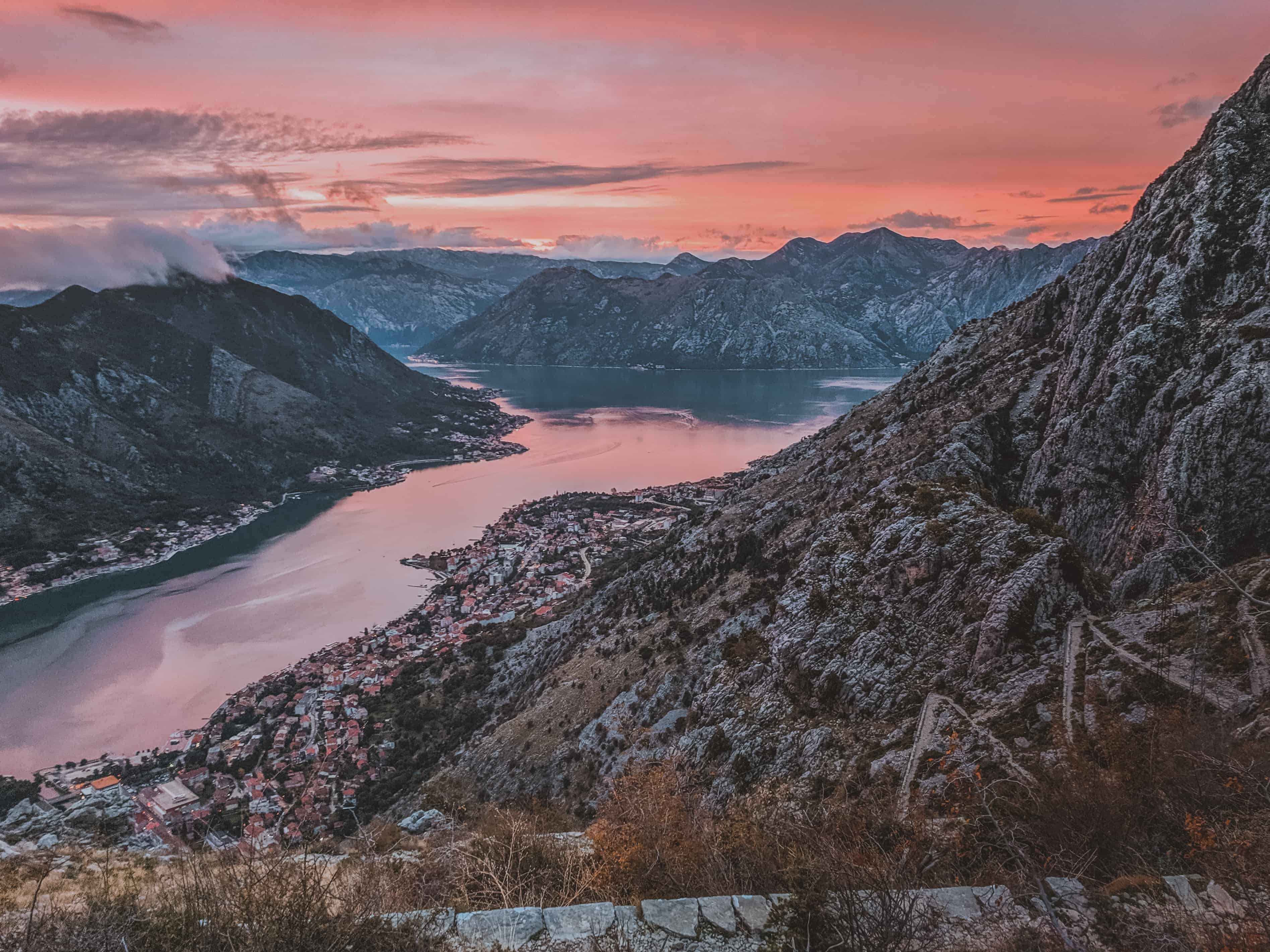 Sunset on the Ladder of Kotor