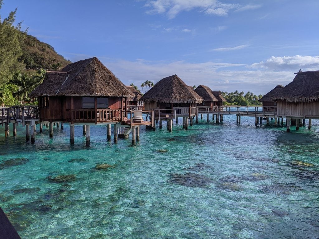 Overwater Bungalows in French Polynesia
