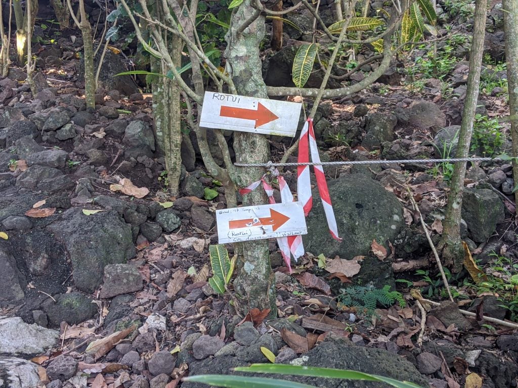 Mount Rotui Hiking Trail Markers