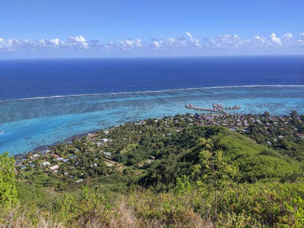 View of The Hilton From Mount Rotui In Moorea