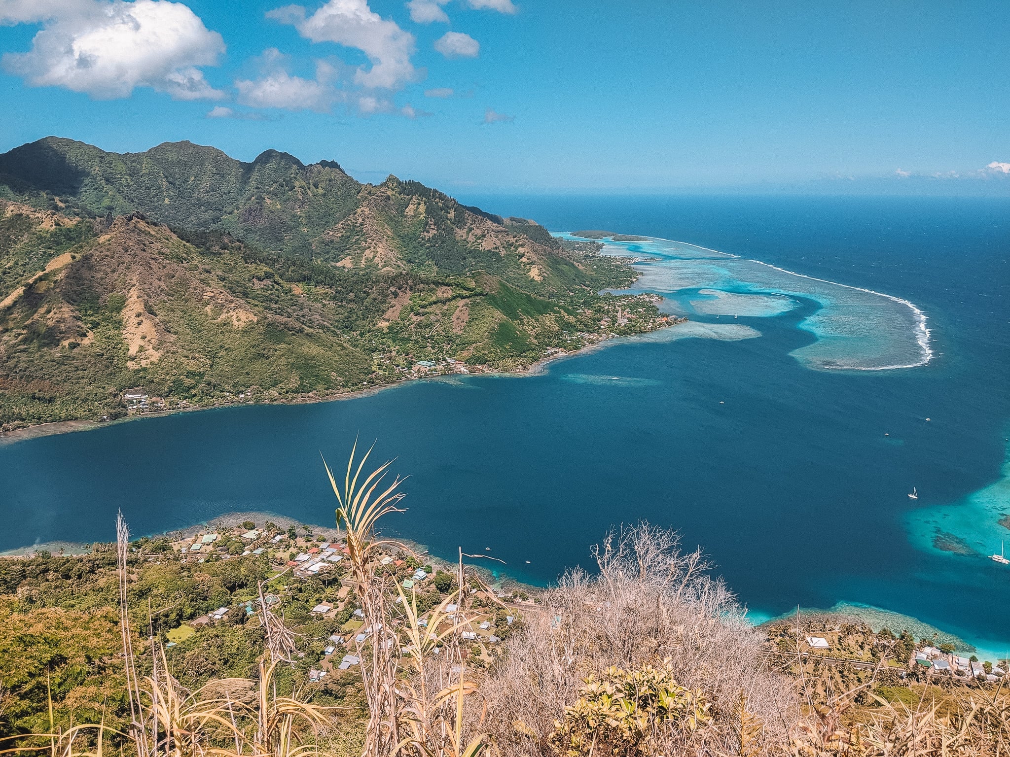 The View of Opunohu Bay From The Top Of Mount Rotui