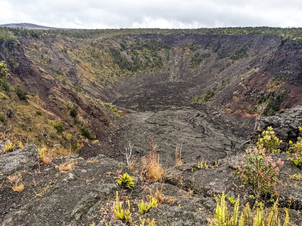 Chain of Craters Road In Volcanoes National Park on The Big Island.