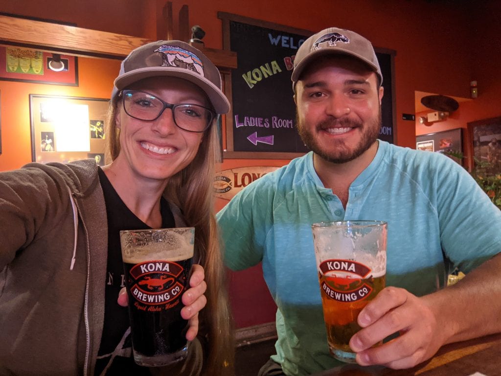Mike & Laura Drinking A Kona Beer At The Kona Brewery On The Big Island.