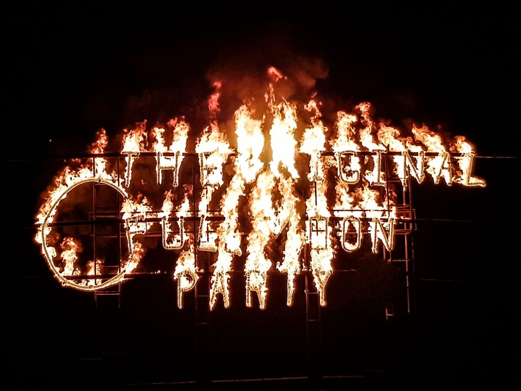 The Original Full Moon Party Fire Sign In Koh Phangan, Thailand.