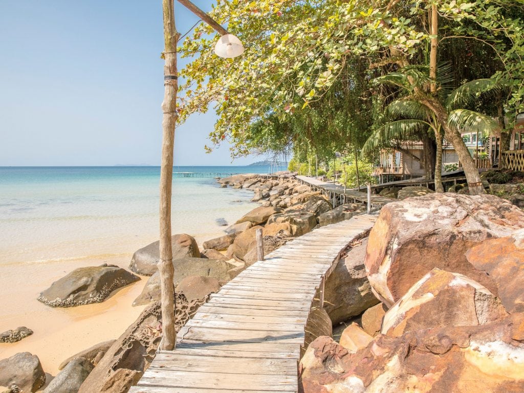 Koh Kood Beach View With Bridge Walkway.