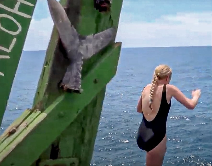 Laura Jumping Off The Cliffs On The Big Island of Hawaii.