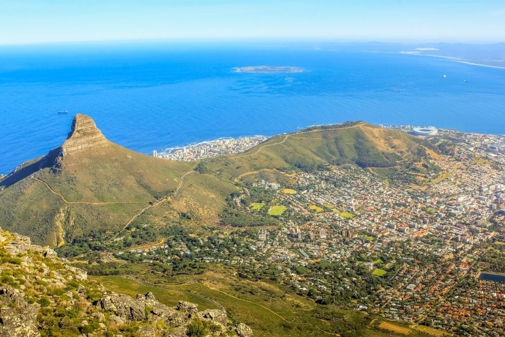 An overlook of Cape Town, South Africa.