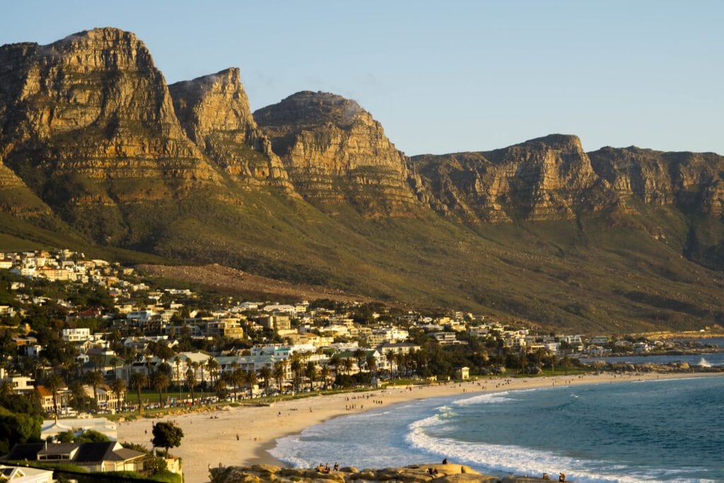 Camps Bay Beach and Town In South Africa.