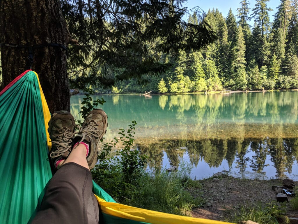 Hammock Near The Lake In Oregon