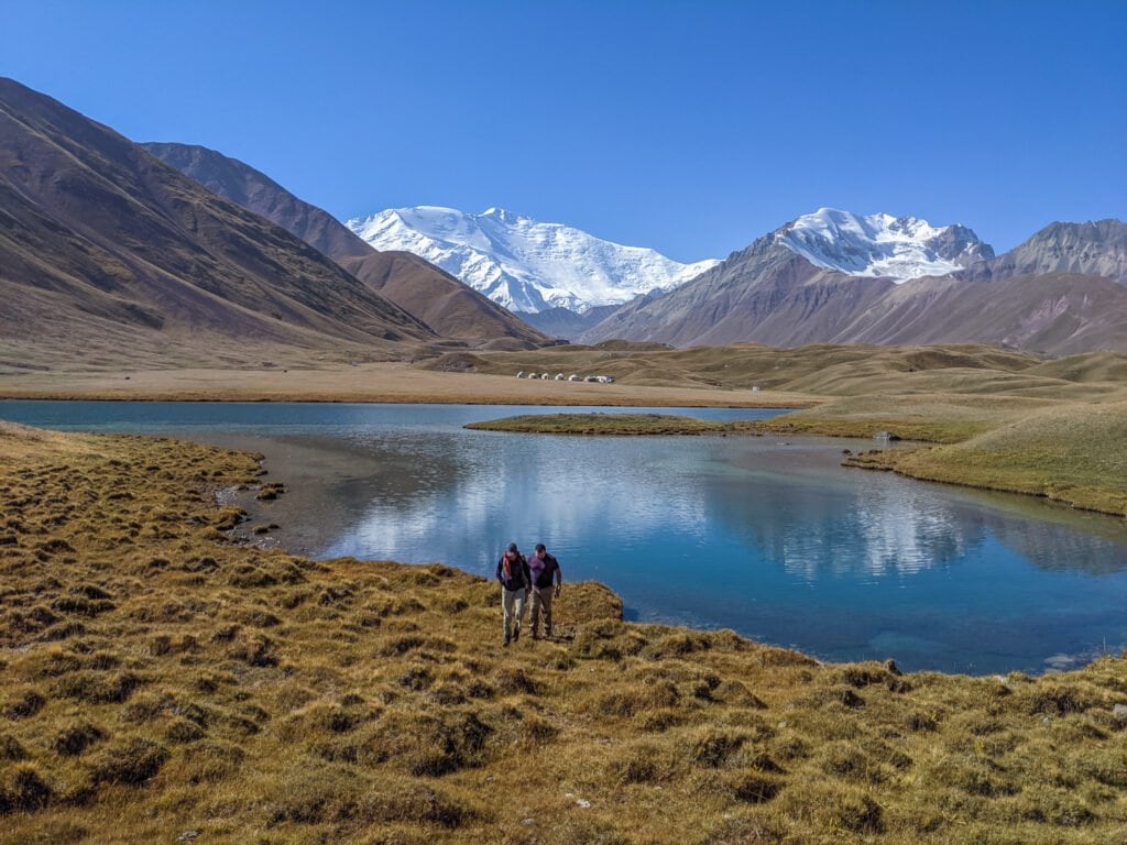 Tulpar Lake with Peak Lenin in the Background.