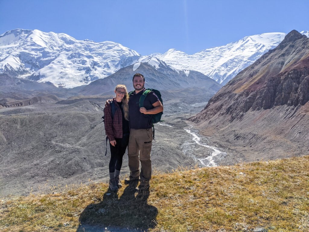 Standing At The Base of Peak Lenin; One of the Best Things To Add To Your 2 Week Kyrgyzstan Itinerary.