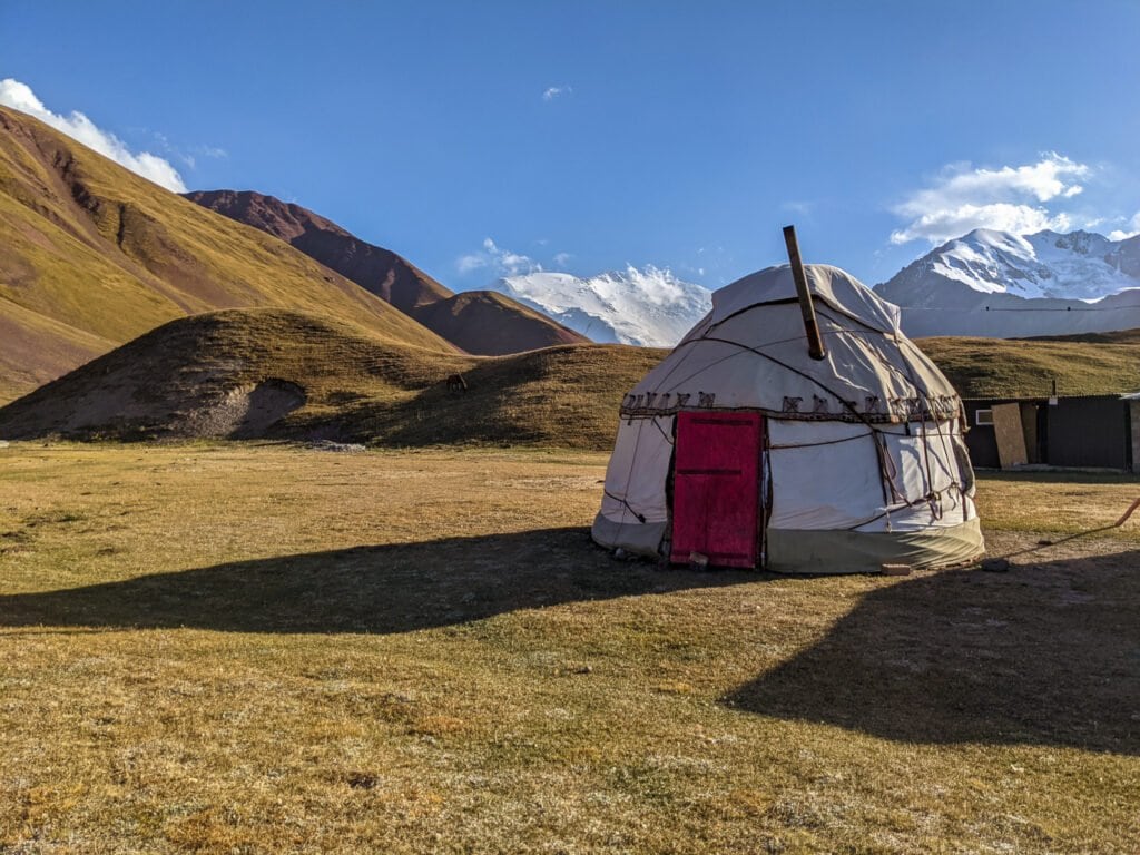 A Yurt With the Alay Mountains Behind; This is A Great Trip From Osh, Kyrgyzstan.