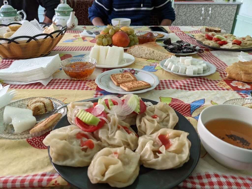 Manti, A Traditional Food Served In Osh, Kyrgyzstan.