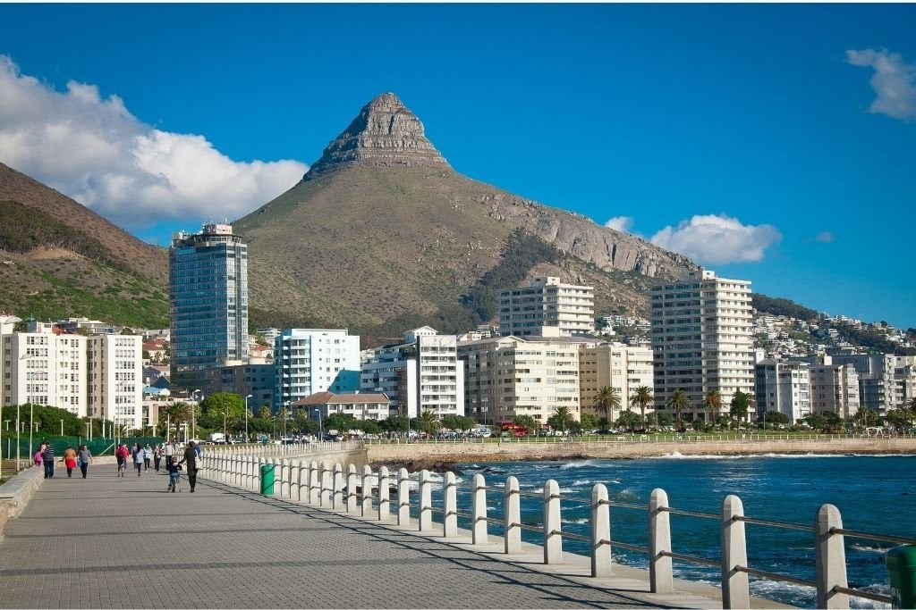 The Sea Point Promenade And Shoreline.