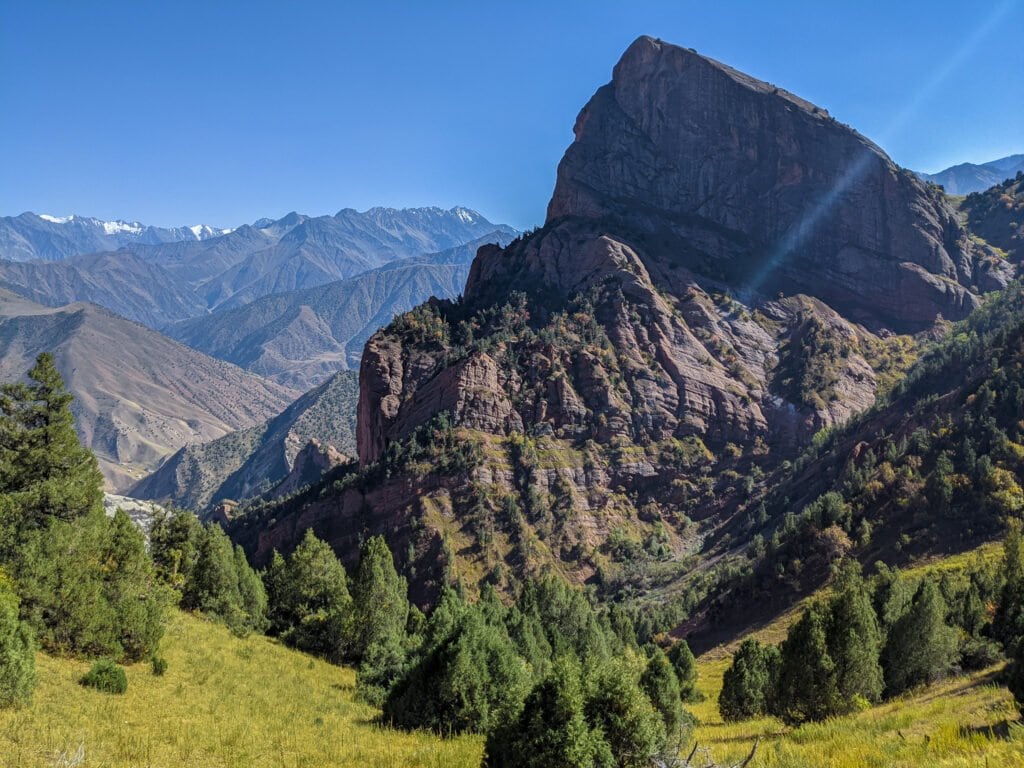 A View of the Mountains in Kyrgyzstan.