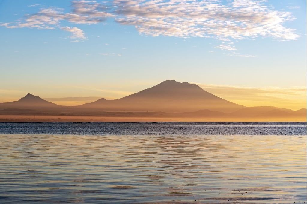 Mount Agung View From Sanur Beach Bali