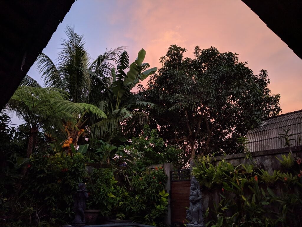 View of Bali sunset