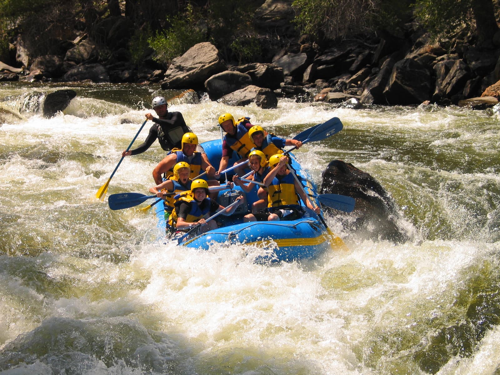White water rafting.