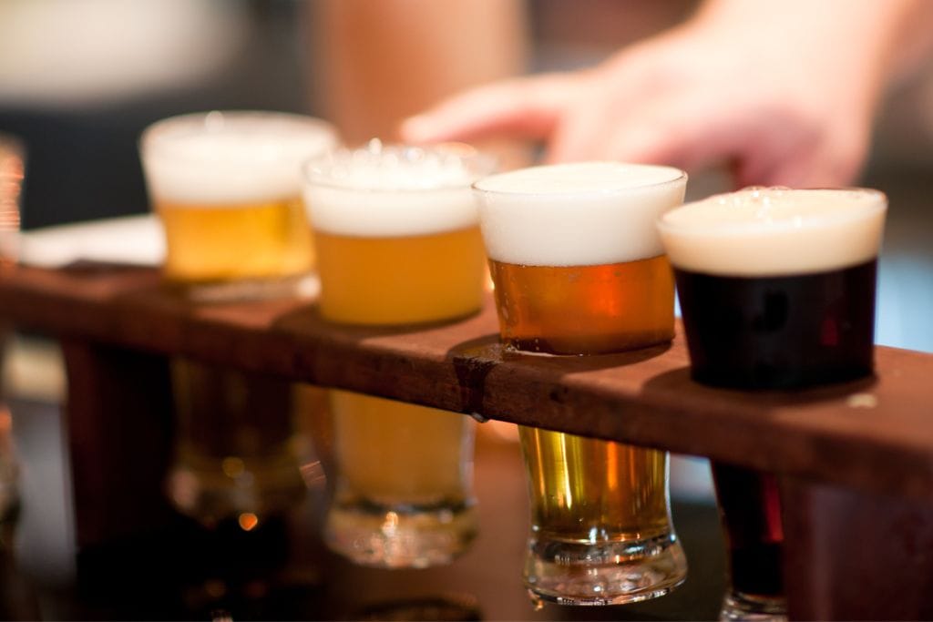 Beers at the brewery
