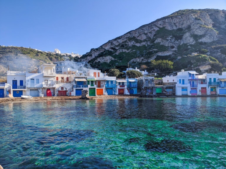 A Fishing Village in Milos, Greece.