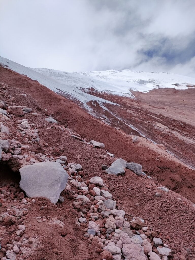 Snow-covered mountains in Ecuador