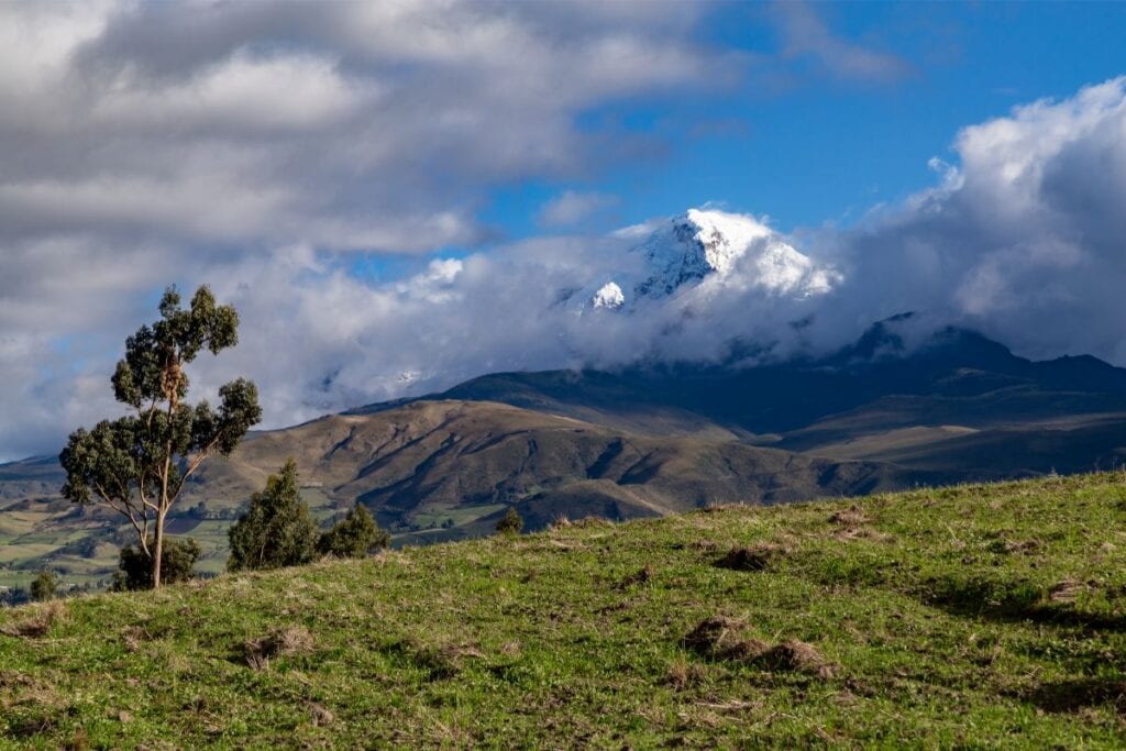 Cayambe is one of the best places to find snow in Ecuador.