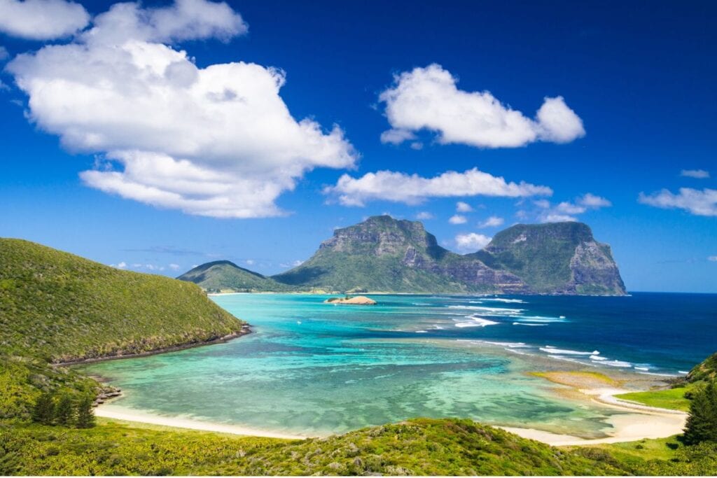 Lord Howe Islands really are this pretty. They are one of Australias many World Heritage Sites.