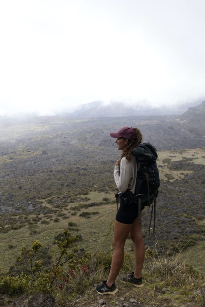 Hiking Haleaka Crater on Maui is one reason to visit Maui compared to Big Island