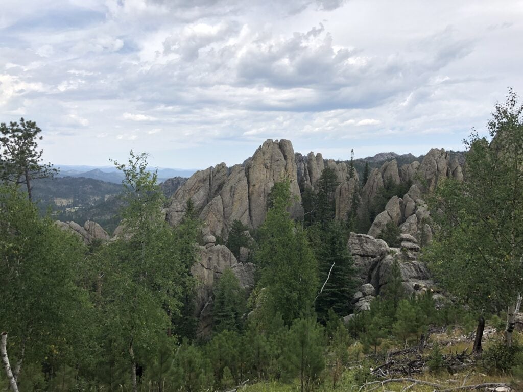 Rocky spires seen from many of the best popular and secret Black Hills hiking trails.
