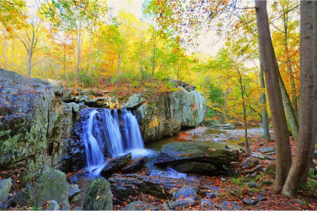 Kilgore Falls is the second highest vertical drop waterfalls in Maryland
