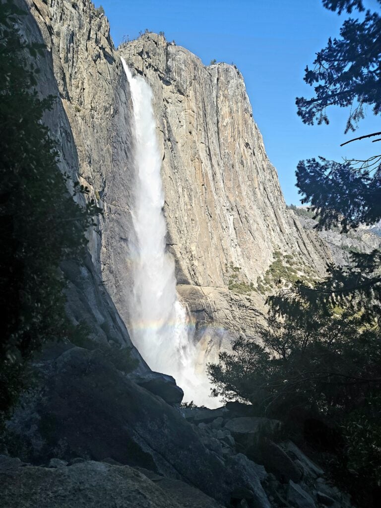 Yosemite Falls is an ideal spot to stop on a Northern California scenic drive