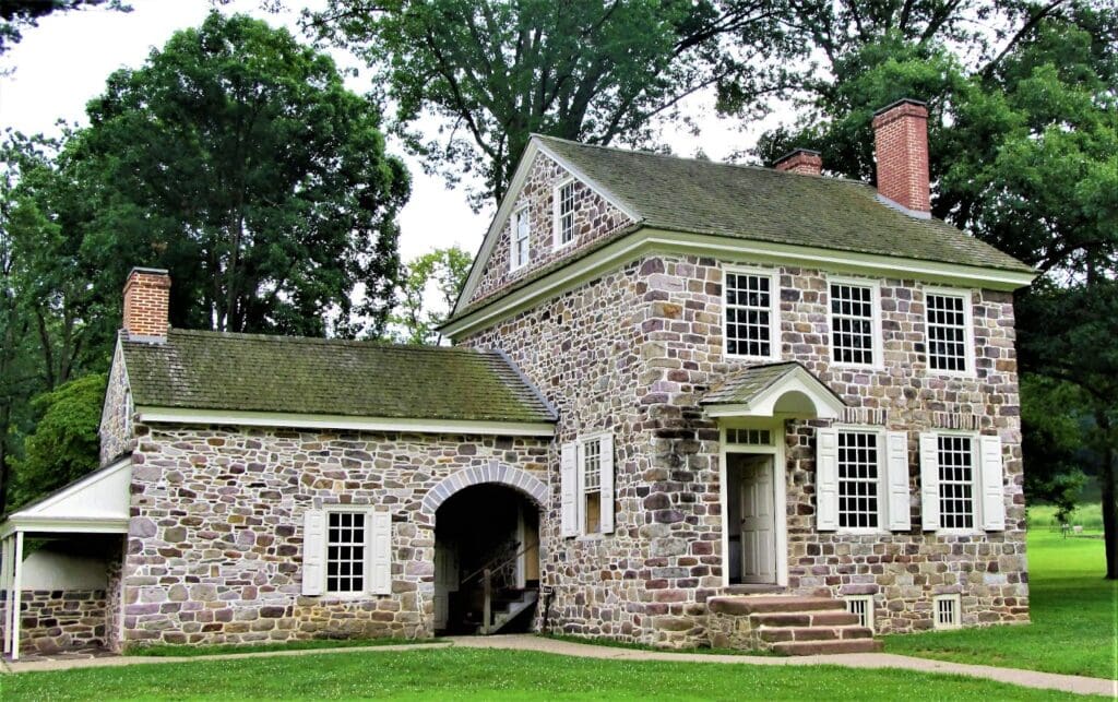 Washington's Headquarters at Valley Forge, one of the top Pennsylvania famous landmarks to visit.