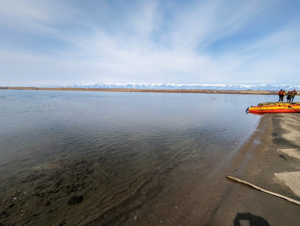 We love a good mountain view from a kayak.