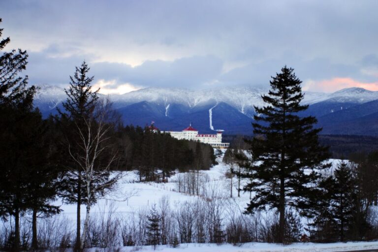 View of one of the Best Ski Towns in New England