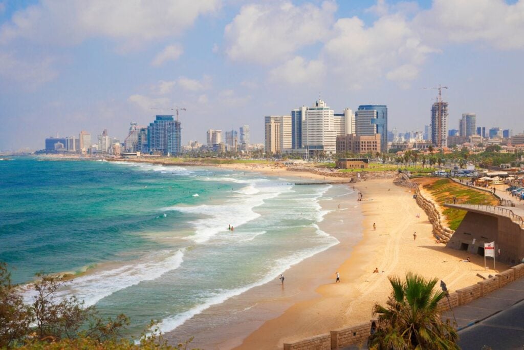 Israel in the summer is hot and touristy - no snow to be found.