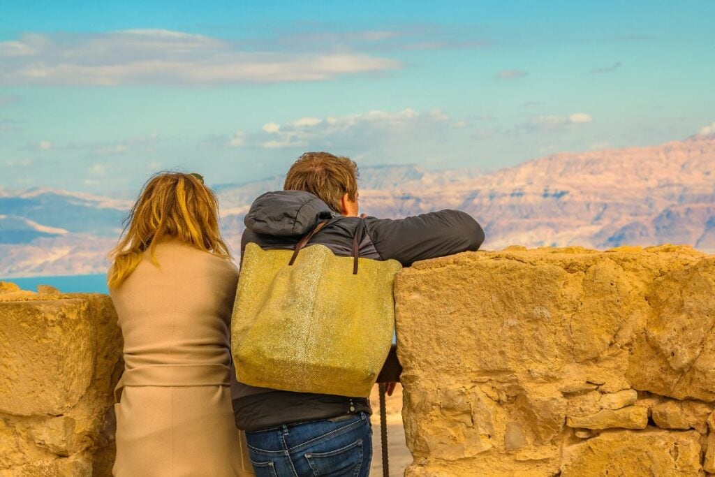 Winter temperatures in the winter vary, but you can find snow in the Mt. Hermon or Golan Heights regions of Israel.