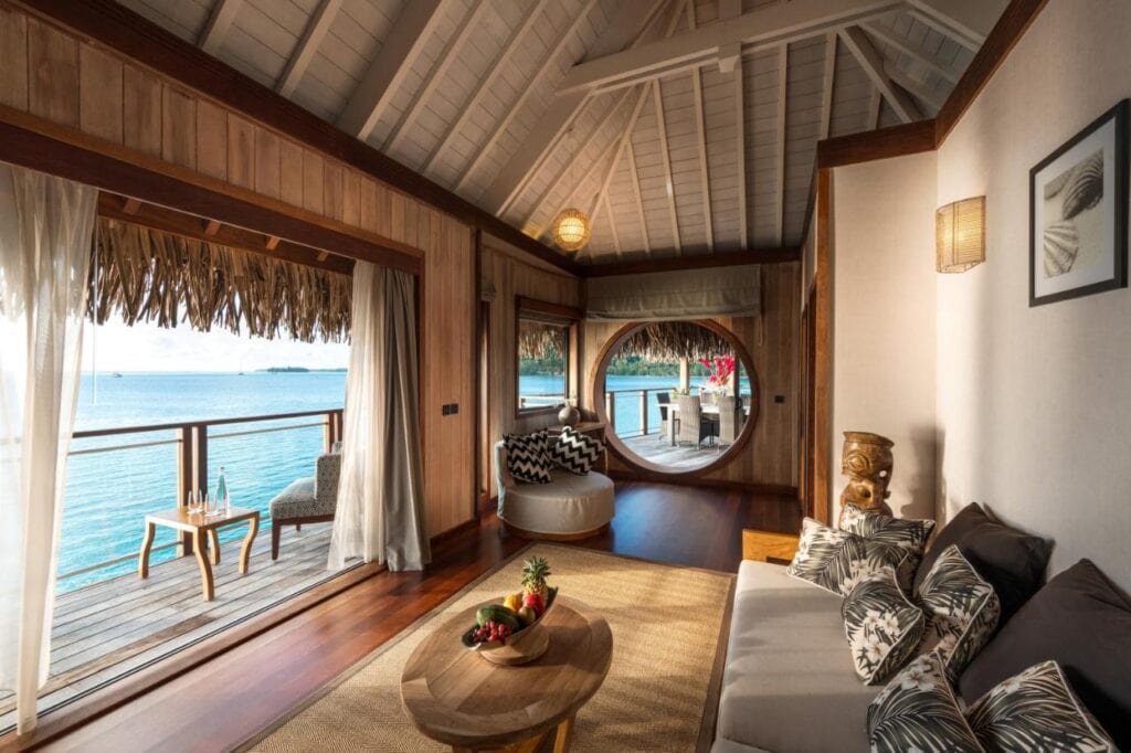 The Conrad Bora Bora Nui is an all-inclusive resort situated on To’opua Island.