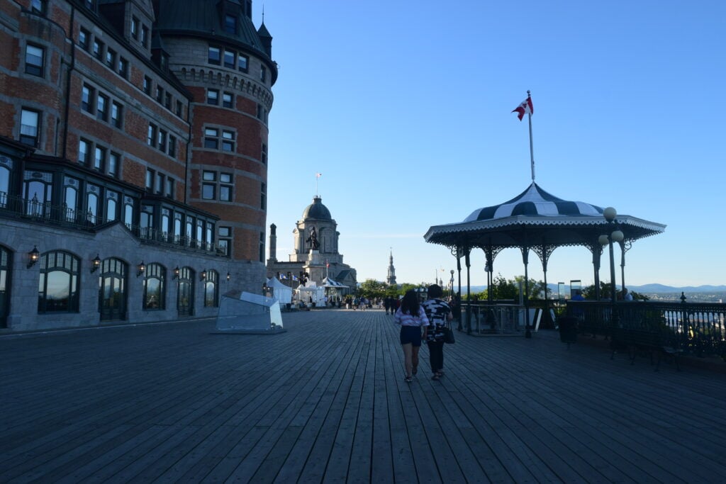 Dufferin Terrace is a boardwalk outside of Chateau Frontenac, and one of our favorite Quebec City attractions.