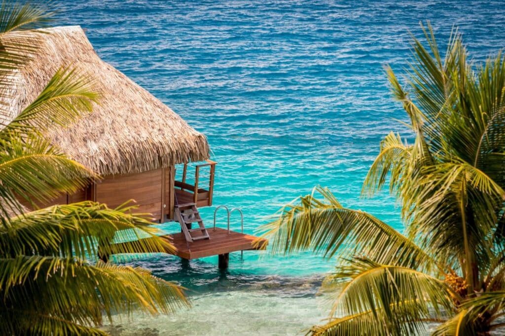 This overwater bungalow resort is currently sold out for 2023.