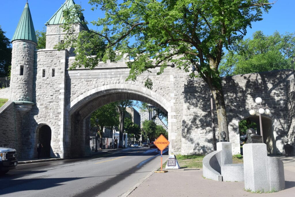 The St. Louis Gate is an entry point in those fortified walls, where the Grande Allee meets Old Town.