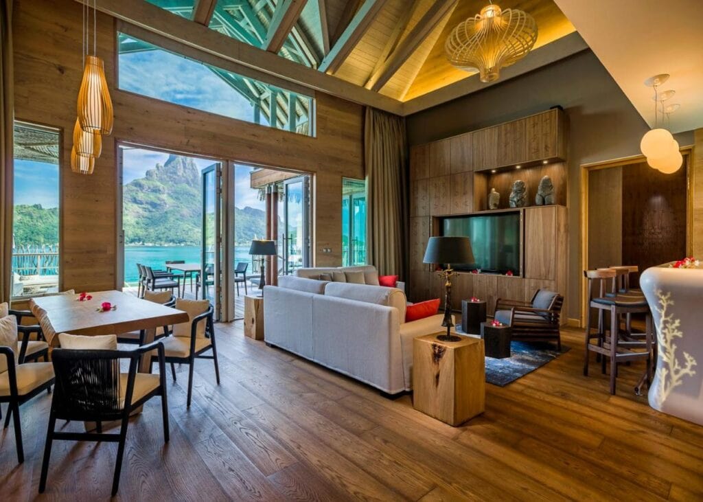 The Intercontinental Resort Thalasso Spa is a luxurious all-inclusive resort located on the stunningly secluded island of Motu Tape in Bora Bora.