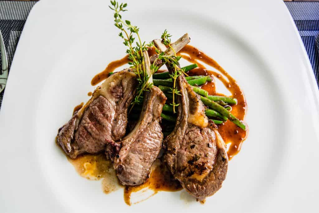 Copper Rill has beautiful dishes like this lamb chops dish, making it one of the best places to eat in Idaho Falls.