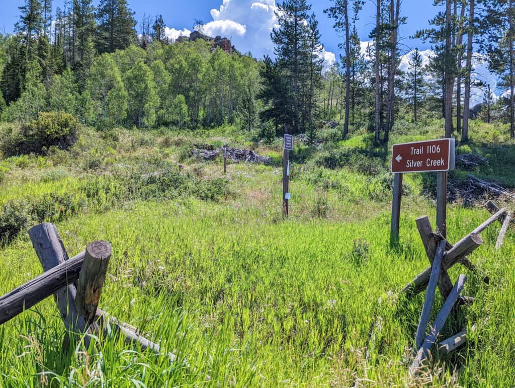 Silver Creek Trail trailhead.