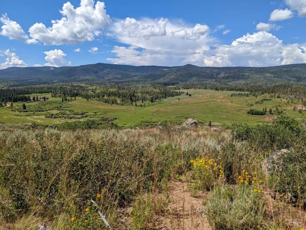 A beautiful view from Silver Creek Trail in Medicine Bow National Forest near Stagecoach, Colorado.
