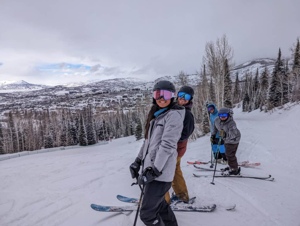 Our friends and us skiing at Steamboat Resort this year.