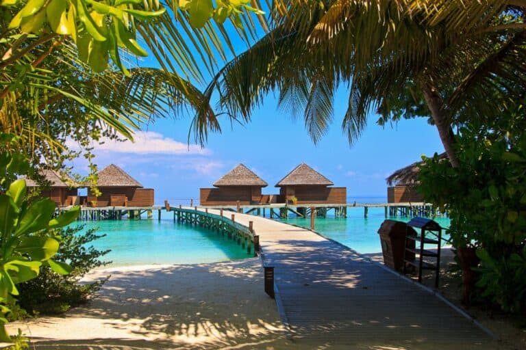 Maldives has overwater bungalows like Bora Bora