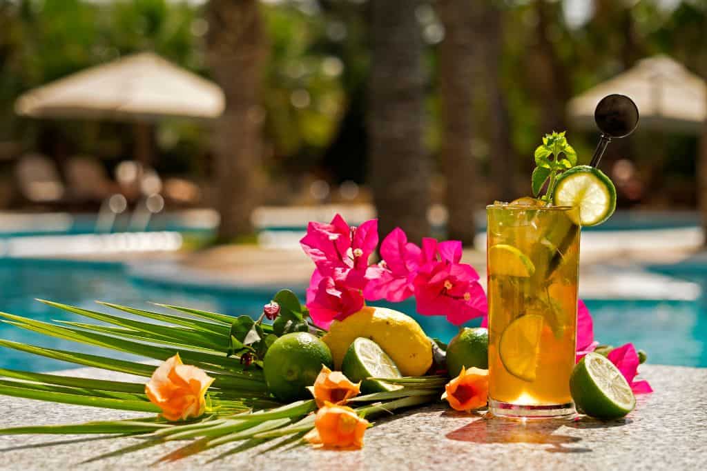 Enjoy drinks like this if you meet the legal drinking age in Bora Bora