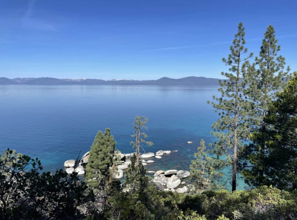 Monkey Rock has one of the lowest entrance fees in Lake Tahoe and offers fantastic unobstructed views.