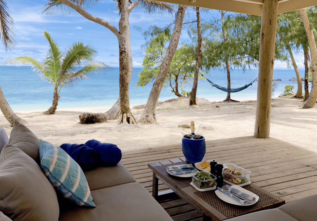 A view from Turtle Island Resort in Fiji